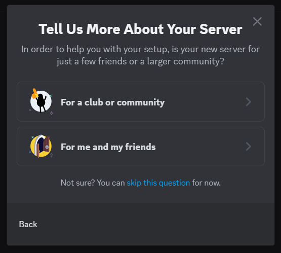 creating a new Discord server for getting employee productivity updates via Discord