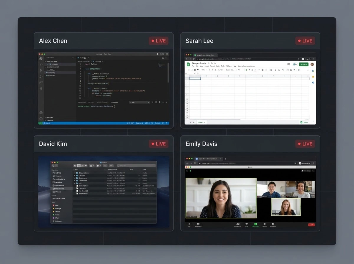 SuperSee live activity monitoring interface
