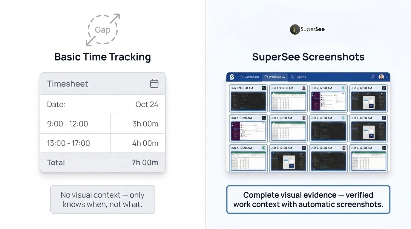 Basic Tracking vs Time Tracking with Screenshots